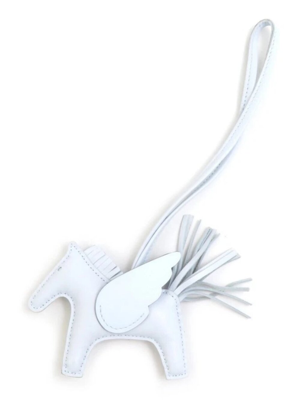 HERMES Rodeo Pegasus PM Bag Charm Light Blue Agneau Milo